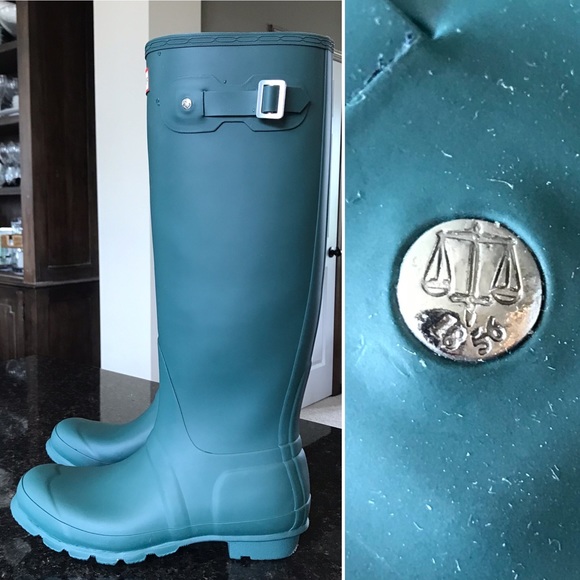 New Hunter Women's Original Tall Rain Boots: Green - Picture 6 of 16
